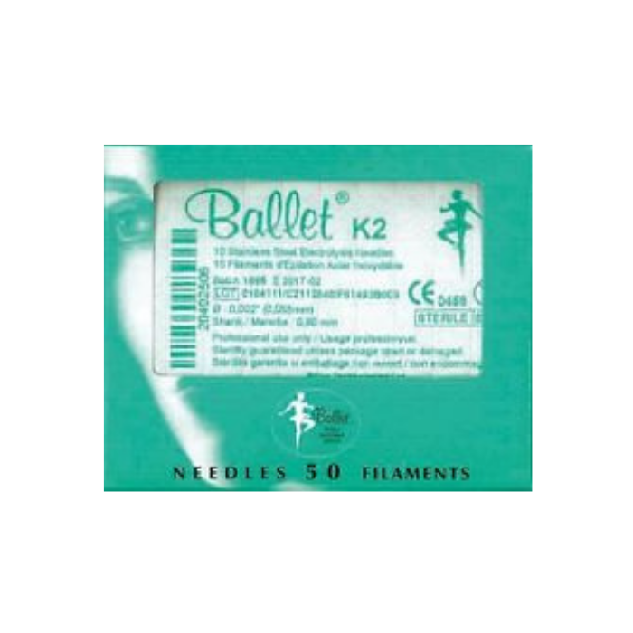 Ballet F2 Stainless steel epileringsnåle, 50 stk.