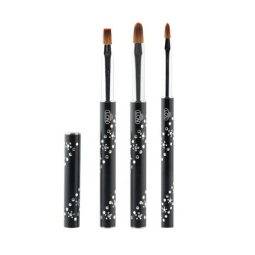 Black Premium Gel Brush, oval small  (NA1)