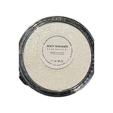 Body shimmer 91 White m. børste, 4 g